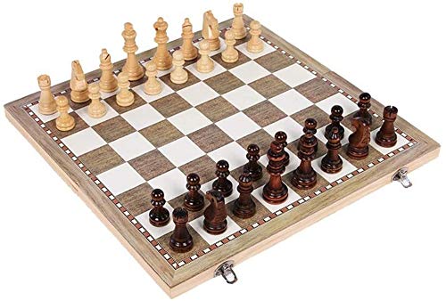 Premium 3-in-1 Portable Chess, Checkers & Backgammon Set - Foldable Travel Board Game for Adults & Kids (44x44cm) - Perfect for Camping, Road Trips & Family Game Nights