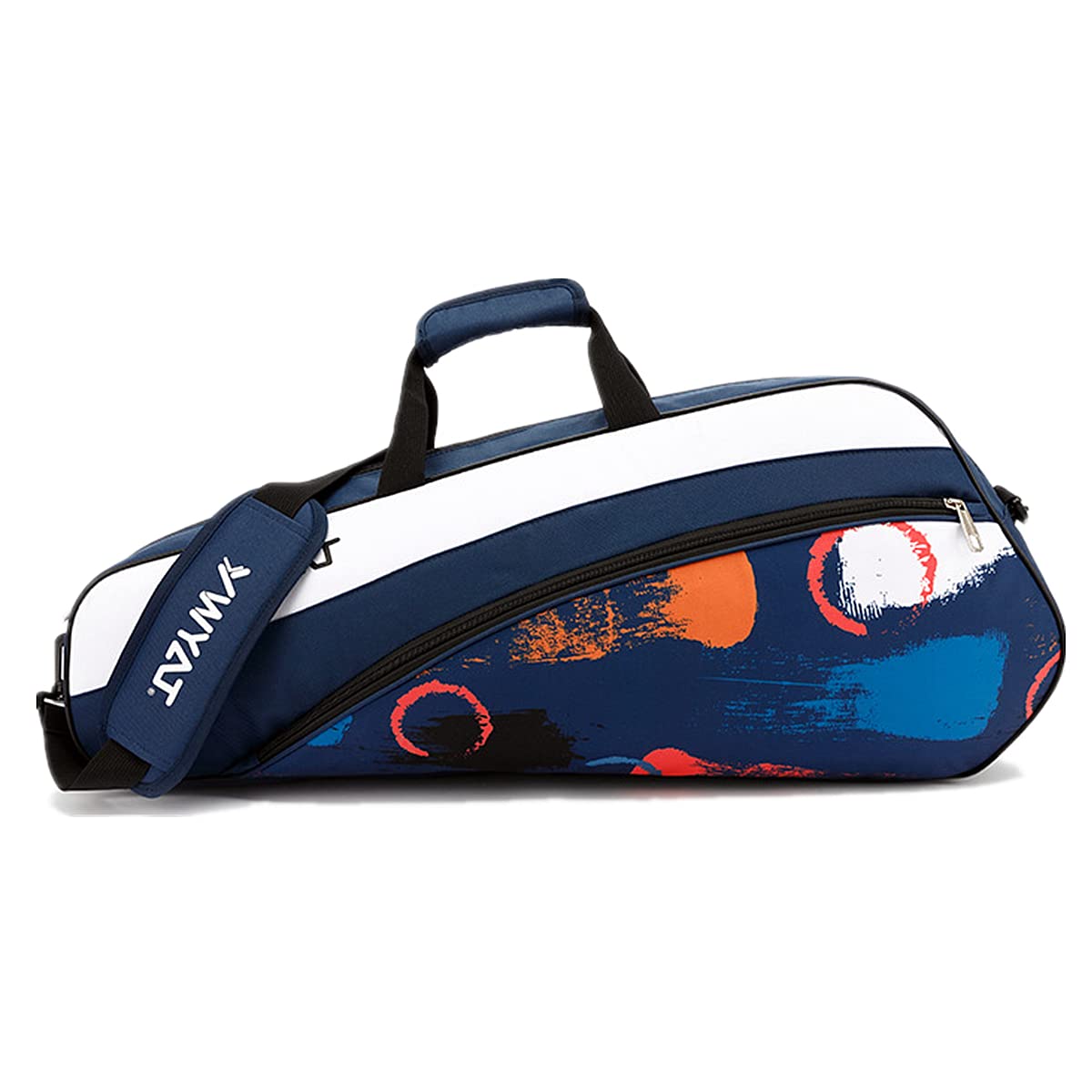 UNISTRENGH 3-Racket Tennis Bag with Adjustable & Detachable Shoulder Strap - Lightweight Waterproof Racquet Holder for Tennis & Badminton - Perfect for Court, Gym & Travel