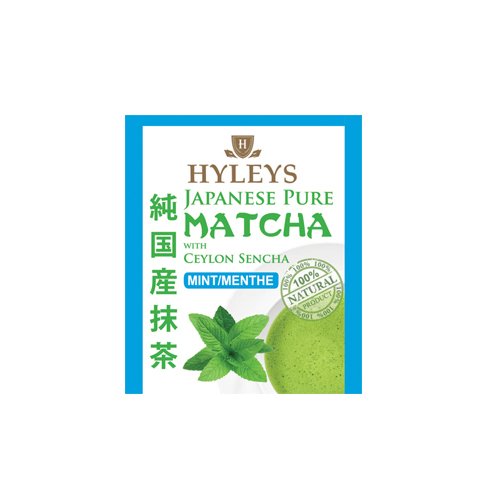 Hyleys Japanese Pure Matcha Green Tea Bags with Mint - 300 Count (12 Pack) - Antioxidant Rich Wellness Tea for Energy Boost & Relaxation - Perfect for Morning Routine, Afternoon Pick-Me-Up or Evening Unwind