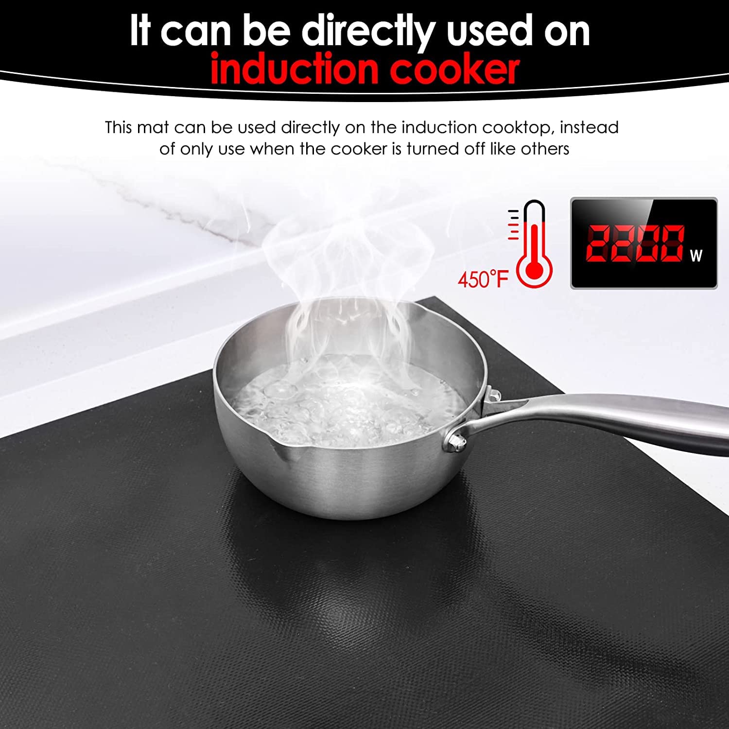 Premium Magnetic Induction Cooktop Protector Mat - Food Grade Silicone Stove Burner Cover, Anti-Scratch & Shockproof Glass Top Stove Protector for Electric Cooktops - Ideal for Kitchen Safety & Countertop Protection