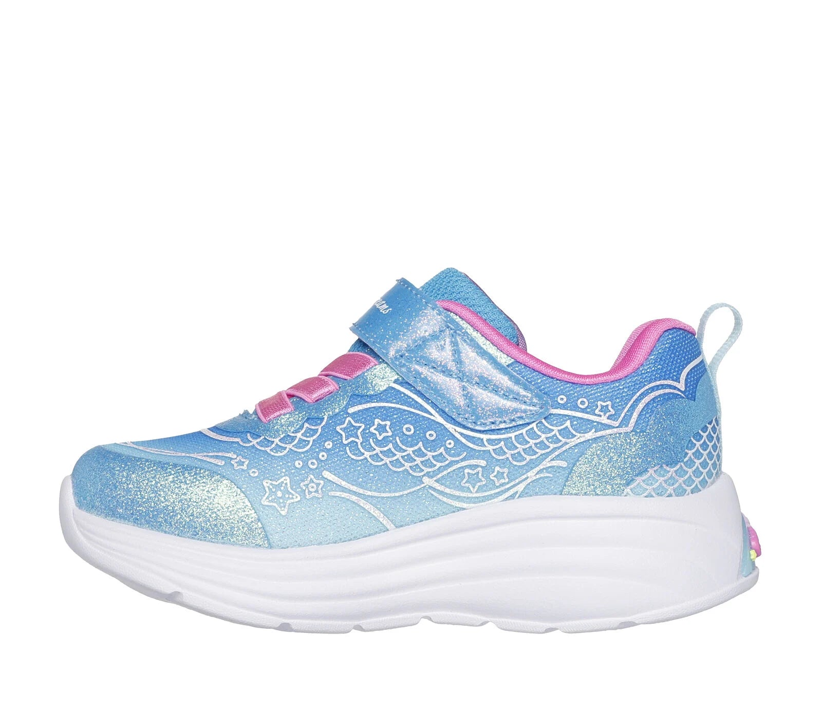 Skechers My Dreamers Toddler Sneakers - Blue Lil Mermaid Style for Girls | Comfortable Kids Shoes for Playtime, School & Everyday Wear