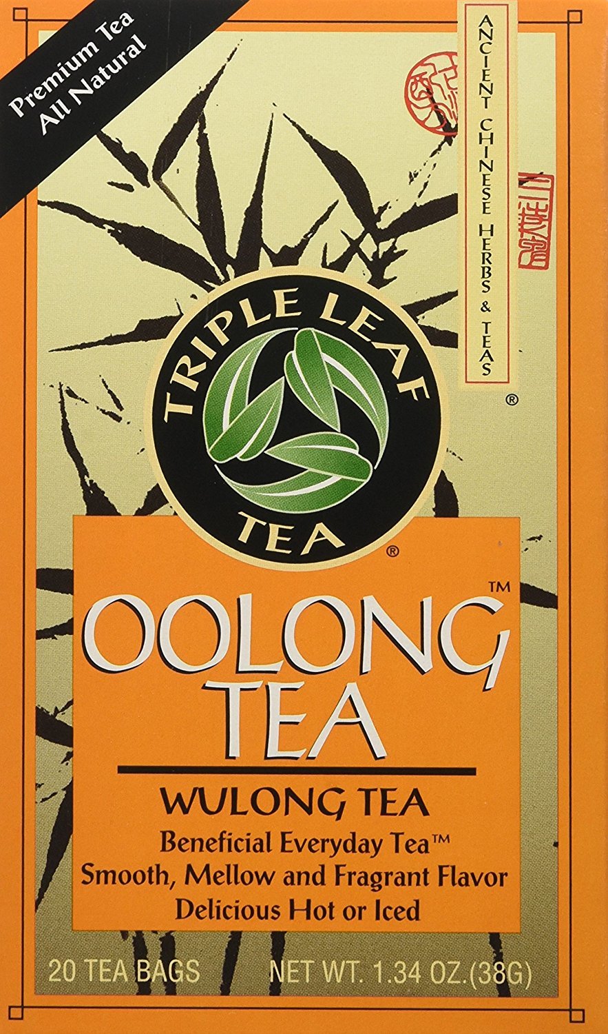 Premium Triple Leaf Oolong Tea Bags - Authentic Wulong Semi-Oxidized Chinese Tea (20 Count) - Perfect for Relaxation, After-Meal Digestion & Daily Wellness Rituals