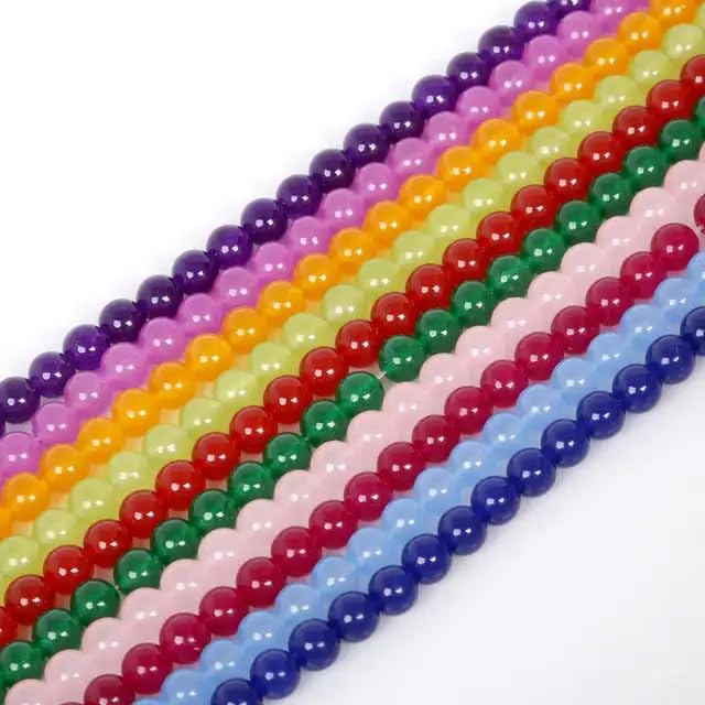 SHILPMART 25-Pack 10mm Round Handmade Glass Spacer Beads for Jewelry Making - DIY Bracelet, Necklace Craft Supplies - Multicolor Beads for Women's Gifts (Perfect for Boho, Wedding & Party Accessories)