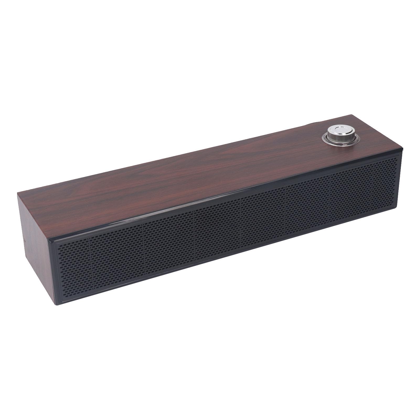 Annadue Wooden HiFi Stereo Computer Speakers - USB Powered Desktop Soundbar with AUX Input, Wired PC Speakers for Laptop, Monitor, Tablets - Perfect for Home Office, Gaming, and Multimedia Use