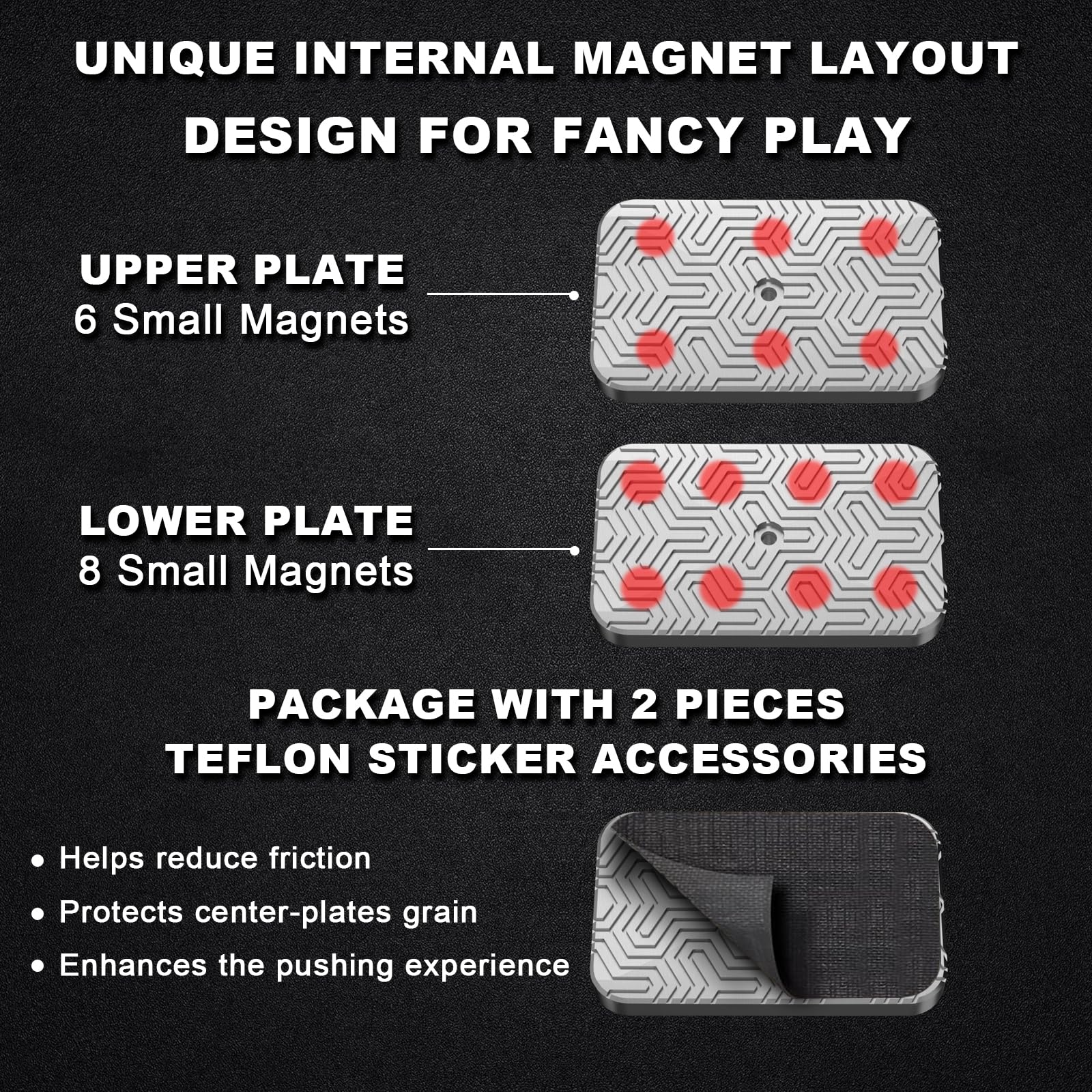 Premium Fidget Slider Toy for Adults - Smooth Trackless Design for Stress Relief, ADHD, ADD & Autism - Perfect for Office, Home & Travel - Original Silver Sensory Toy Gift