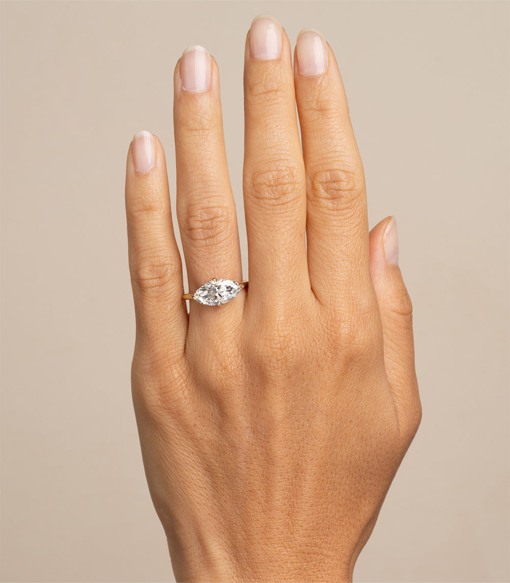 Billie Marquise Lab Grown Diamond Engagement Ring 2.59 Carat - Elegant Solitaire Wedding Band for Women, Perfect Proposal Gift & Anniversary Jewelry