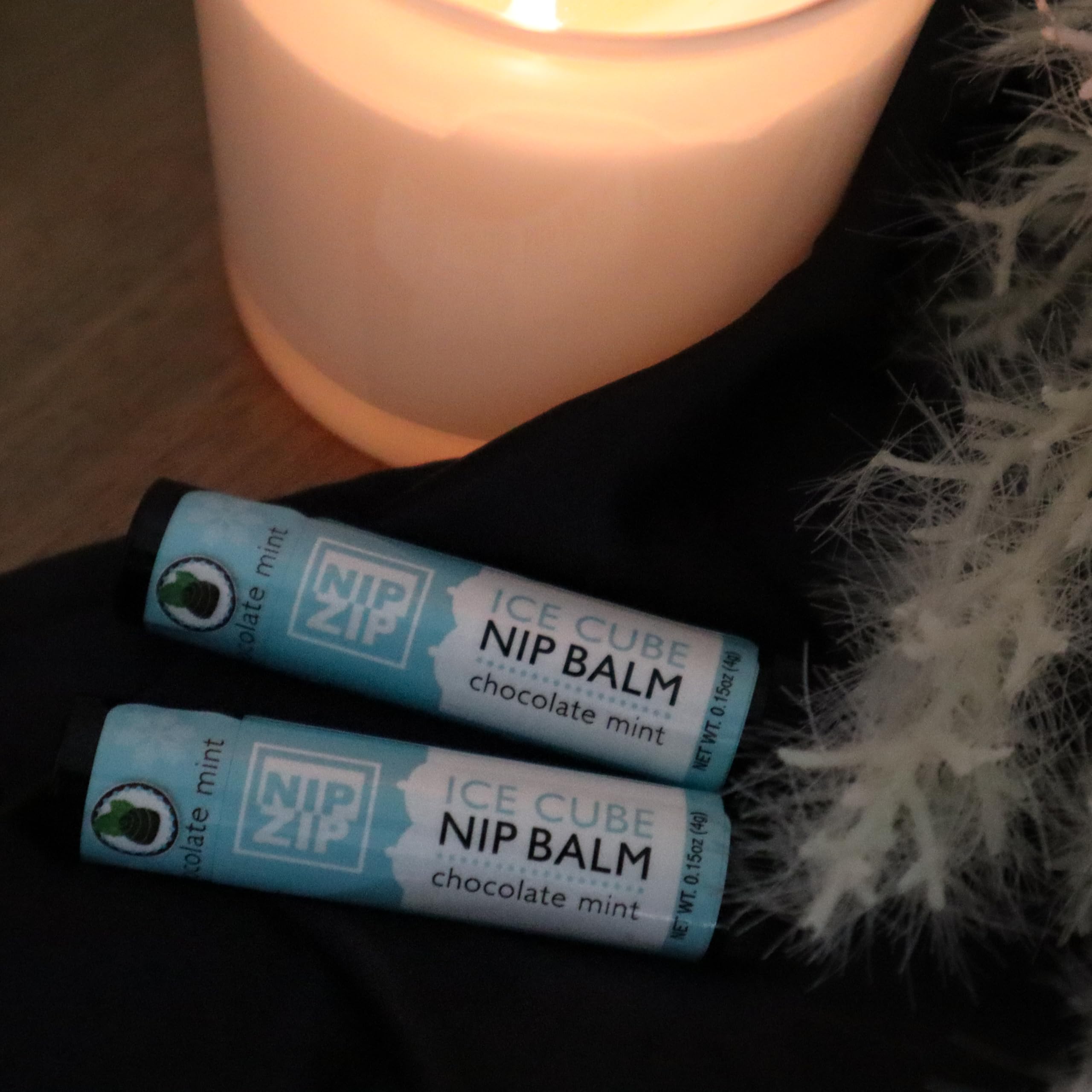Nip Zip Ice Cube Nipple Balm - .15 oz Chocolate Mint Flavor | Soothing Relief for Nursing Mothers & Dry Skin Care | Perfect for Breastfeeding Comfort & Cracked Nipple Treatment