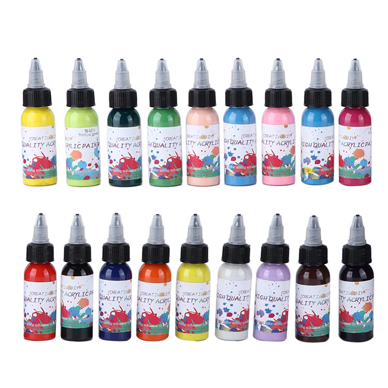 Premium Acrylic Craft Paint Set - Non-Toxic & Washable for Wood, Fabric, Stone - Perfect for DIY Projects, Home Decor & Art Supplies
