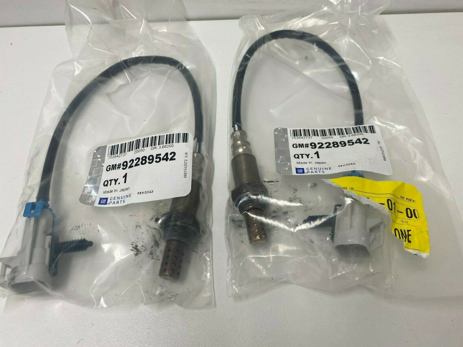Genuine Holden VE VF WM WN V8 L77 LS3 Front Oxygen Sensor Pair 92289542 - Compatible with Holden Commodore & Ute Models - Improve Engine Performance & Fuel Efficiency