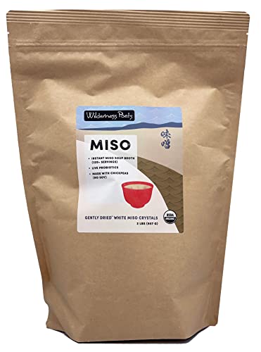 Organic Miso Crystals by Wilderness Poets - Instant Umami Seasoning & Soup Broth (32oz - 2lb) | Vegan, Gluten-Free Flavor Enhancer for Soups, Stews & Asian Dishes