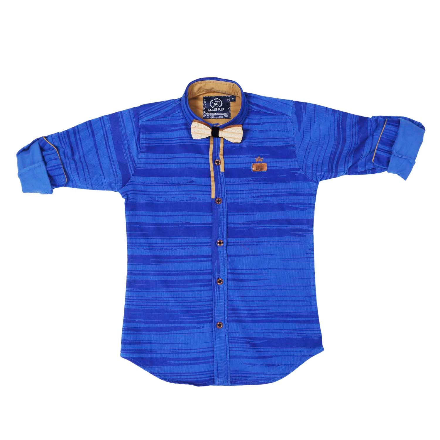 Stylish MashUp Striped Blue Shirt for Men | Trendy Casual Wear for Office, Dating & Everyday Outfits