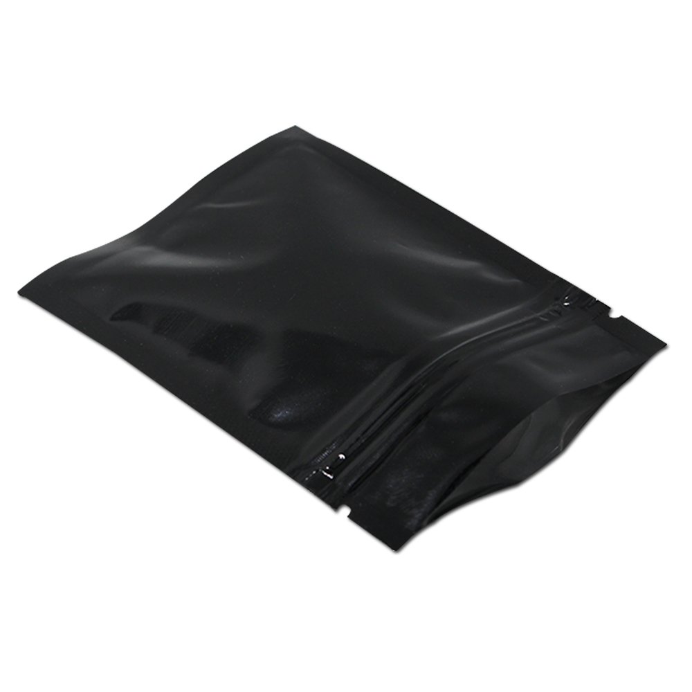 100 Pack Black Mylar Bags 2.3x3.1 Inch - Reusable Aluminum Foil Zipper Lock Bags for Candy, Chocolate, Coffee, Nuts & Long Term Food Storage - Airtight Packaging with Tear Notch - Perfect for DIY, Pantry Organization & Emergency Food Prep