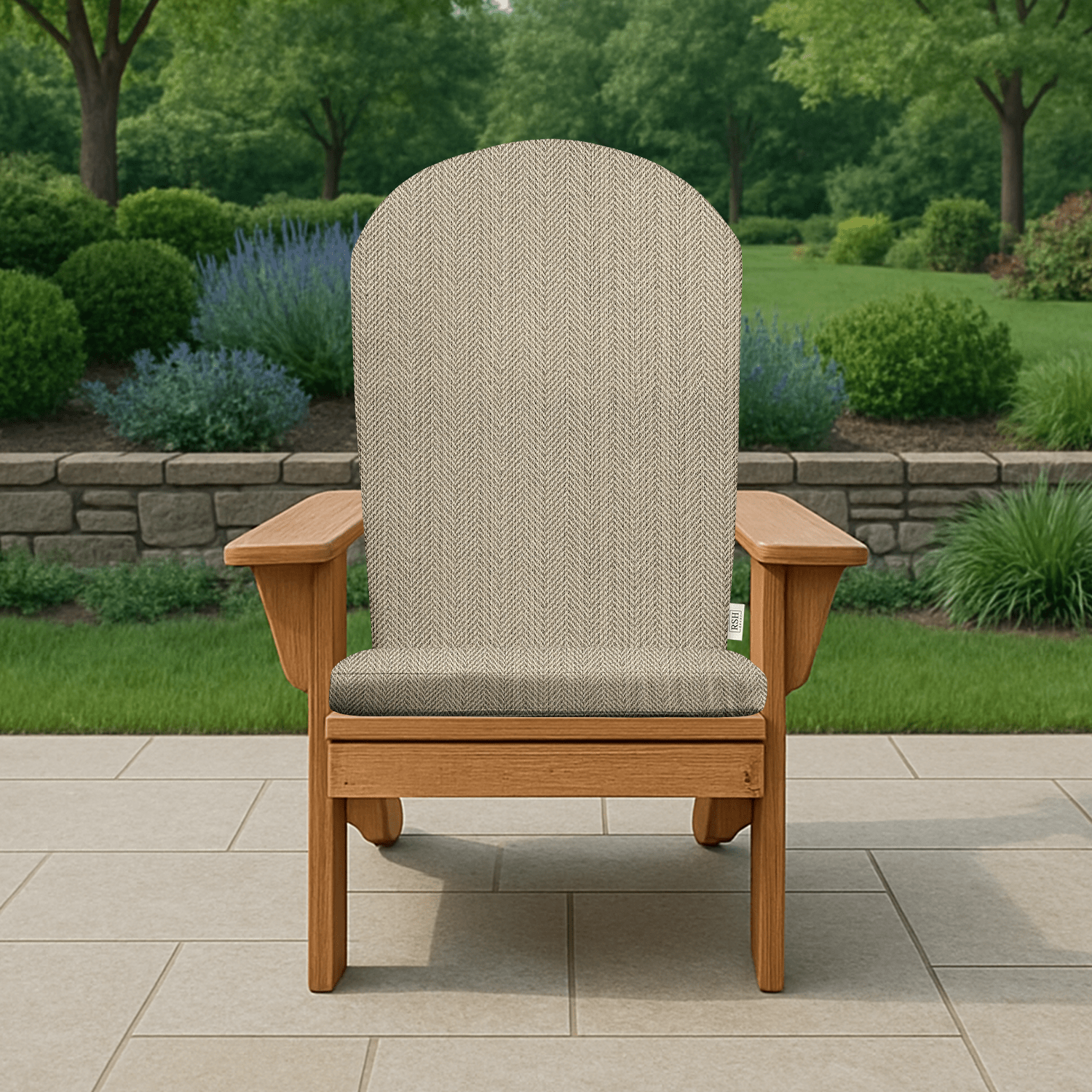 Premium Sunbrella Designer Fusion Posh Foam Cushion for Adirondack & Rocking Chairs - Waterproof, UV-Resistant Outdoor Furniture Cushion - Perfect for Patio, Deck, Poolside & Garden Relaxation