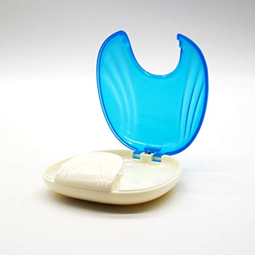 DOITOOL 1Pc Orthodontic Retainer Case - Light Blue Dental Braces Storage Box for Invisible Aligners & False Teeth | Travel-Friendly, BPA-Free, Compact Design for School, Work & Gym