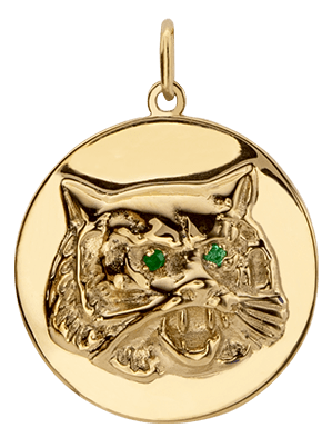 Eye of Tiger Pendant Necklace - 14K Gold Vermeil with Genuine Emerald Gemstone | Spiritual Jewelry for Protection & Strength | Perfect Gift for Women & Men
