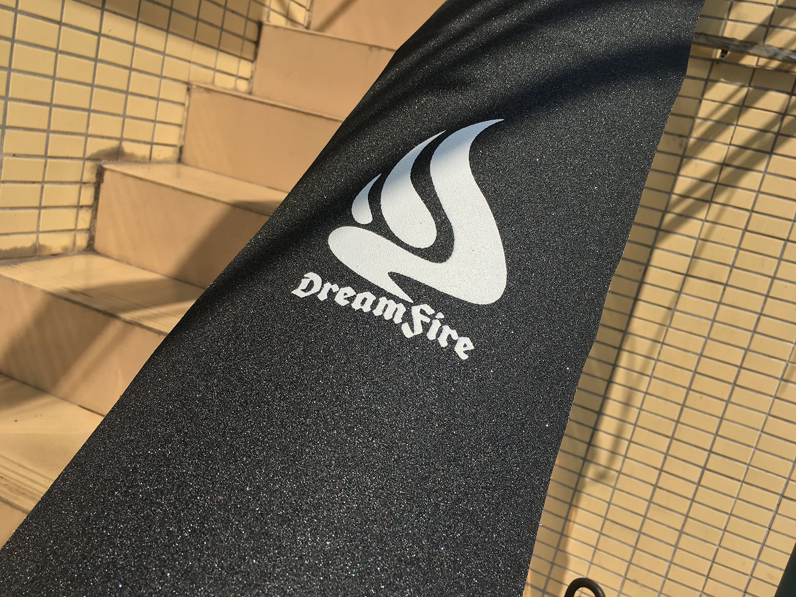 Premium Black Grip Tape for Longboard - 43 Inch Non-Slip Skateboard Deck Traction - Ideal for Cruising, Downhill & Freestyle Riding