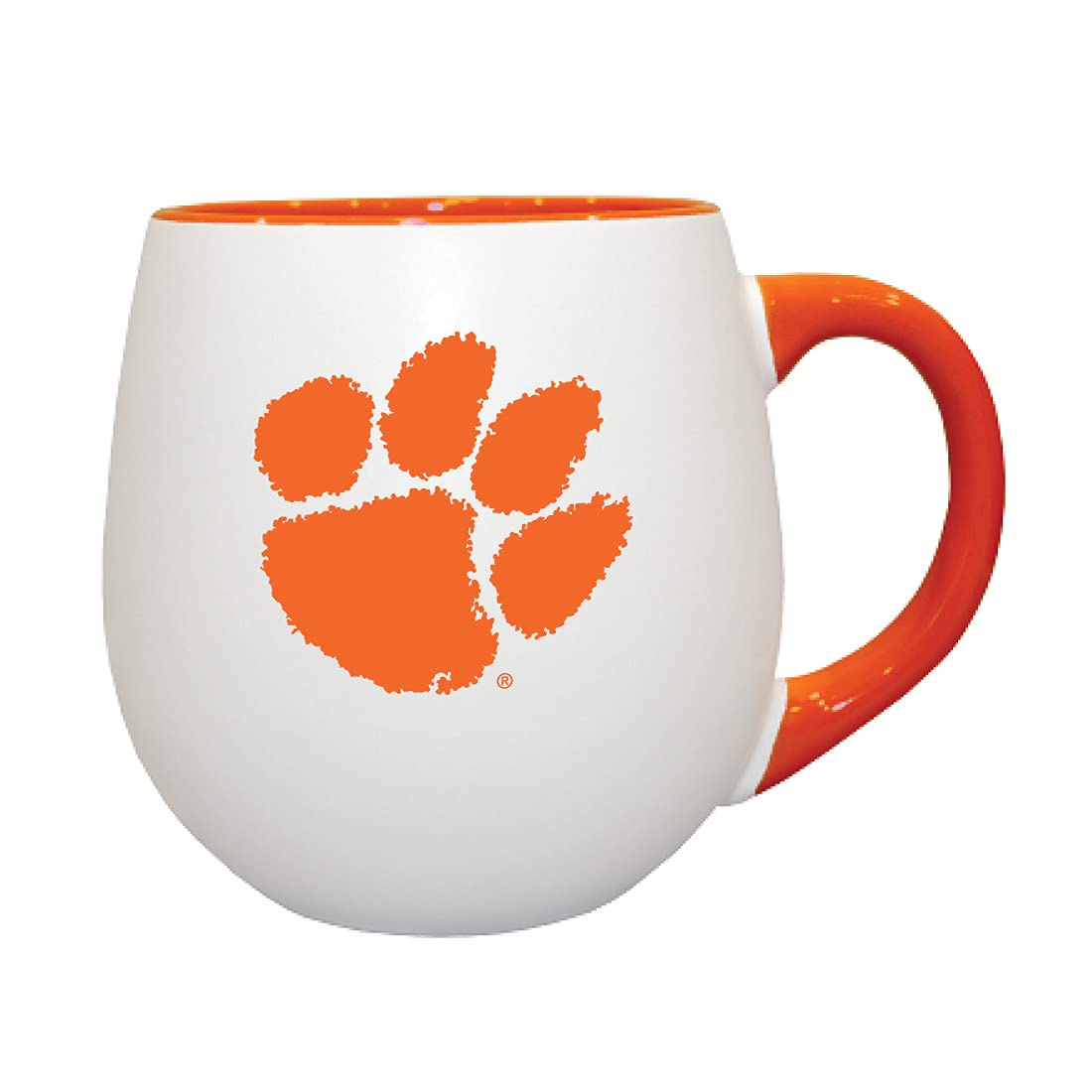 Clemson Tigers 18oz Ceramic Welcome Mug - White & Orange College Football Fan Gift for Tailgating, Dorm Room Decor, Game Day Souvenir