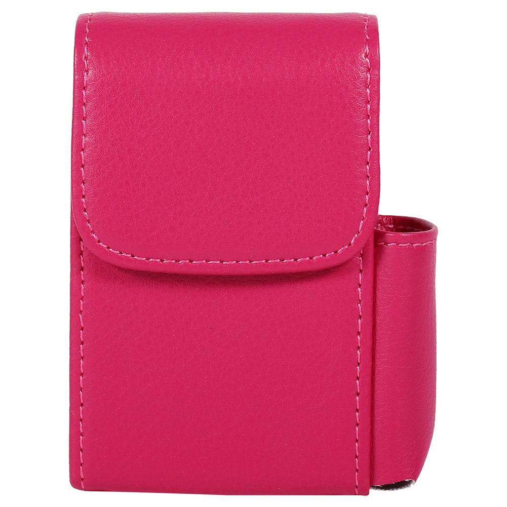 Premium PU Leather Cigarette Case - Compact & Portable Tobacco Pouch with Lighter Holder, Multifunctional Storage Box for Smokers | Perfect for Travel, Outdoor Activities & Daily Use (US)