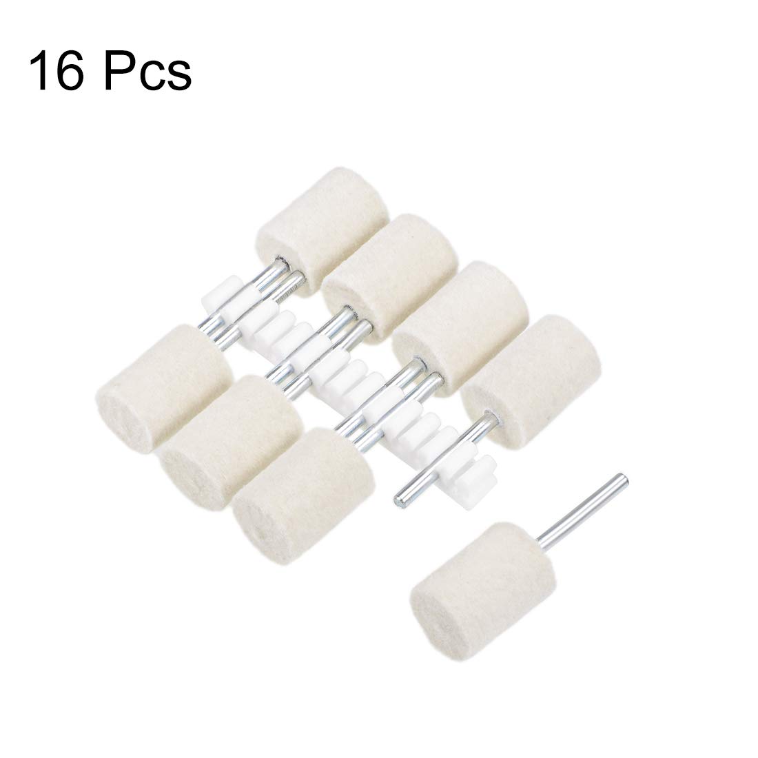 uxcell 14mm Wool Felt Polishing Bits with 1/8