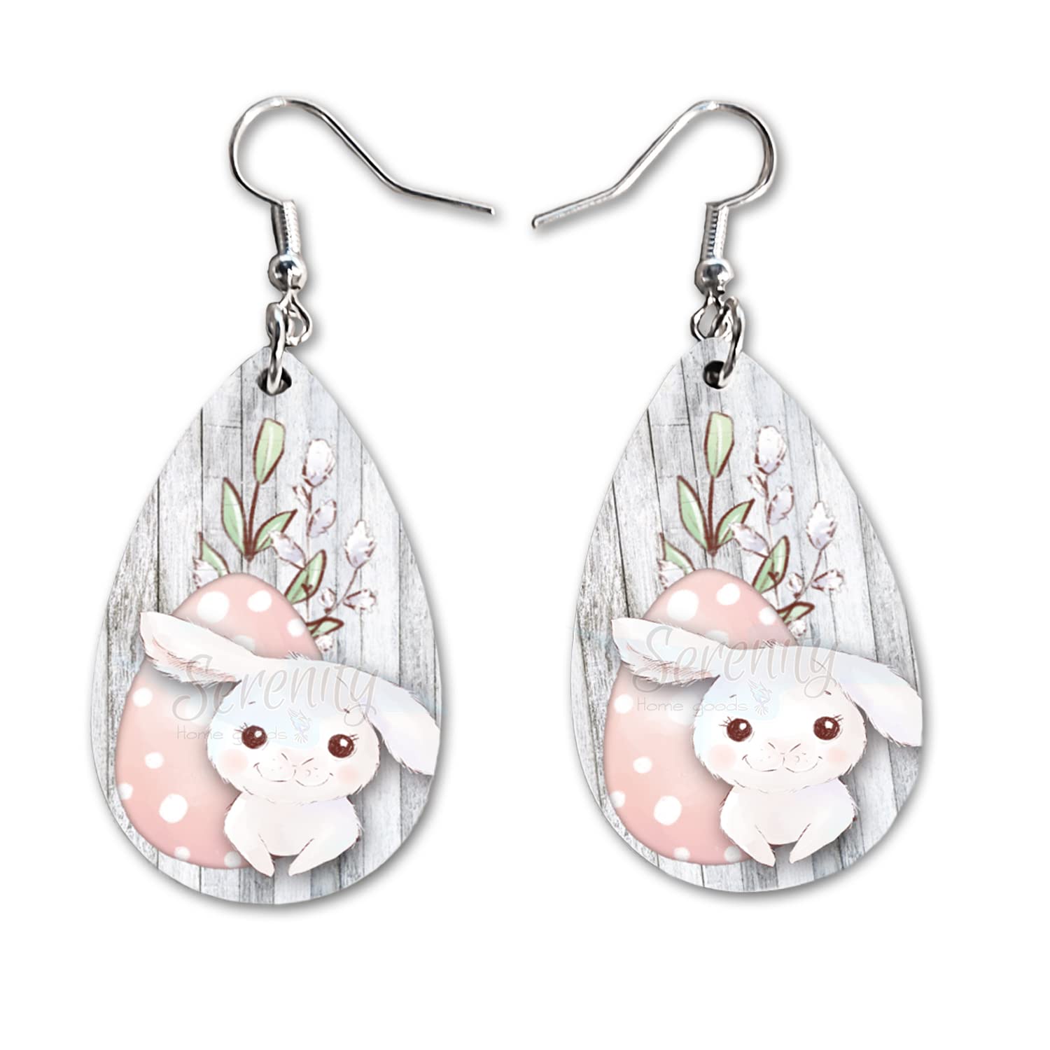 Easter Bunny Egg Dangle Earrings Set for Women - Cute Spring Holiday Jewelry Gifts | Double Sided Printed Fashion Earrings | Perfect for Easter, Passover, Sunday Brunch & Girlfriend Gifts | Adorable Women's Accessories for Party, Wedding & Daily Wear