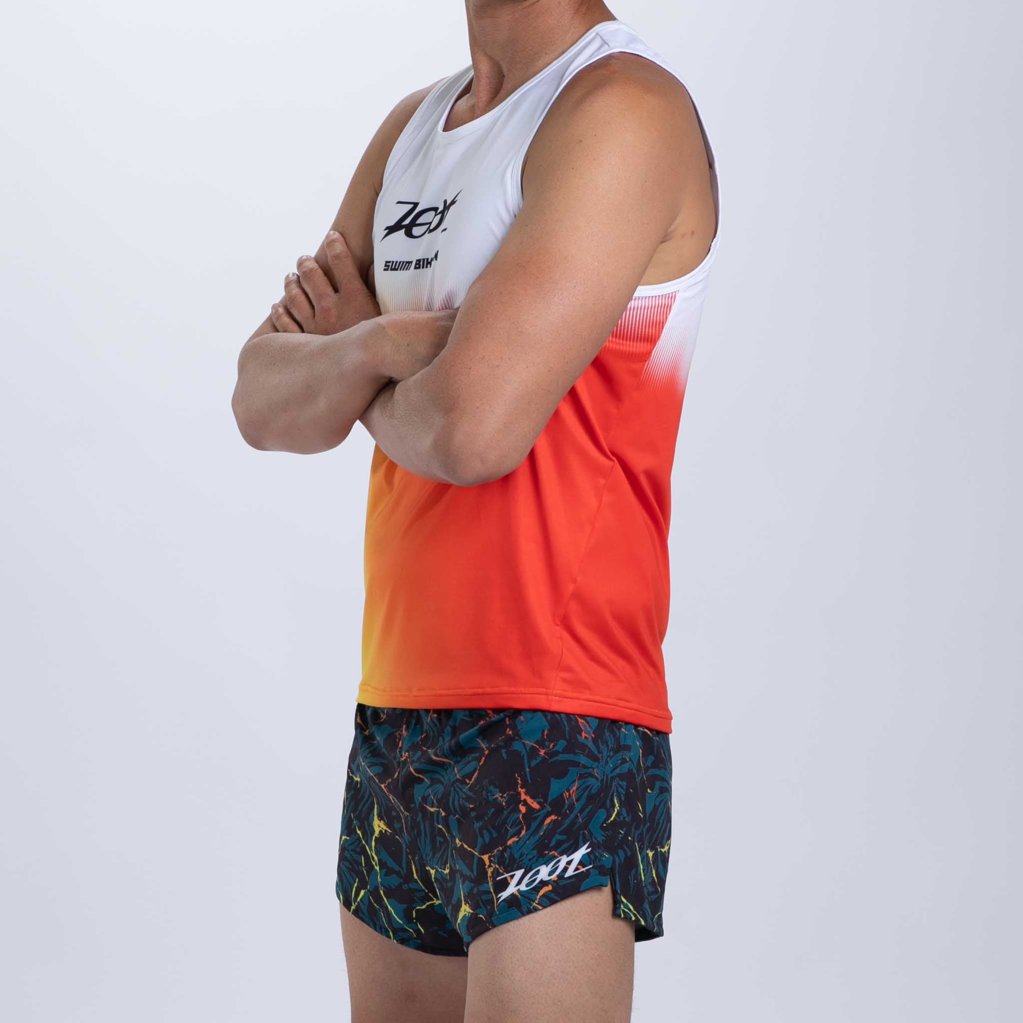 Men's Limited Edition Running Singlet - Koa Print | Lightweight & Breathable for Marathon Training & Outdoor Sports
