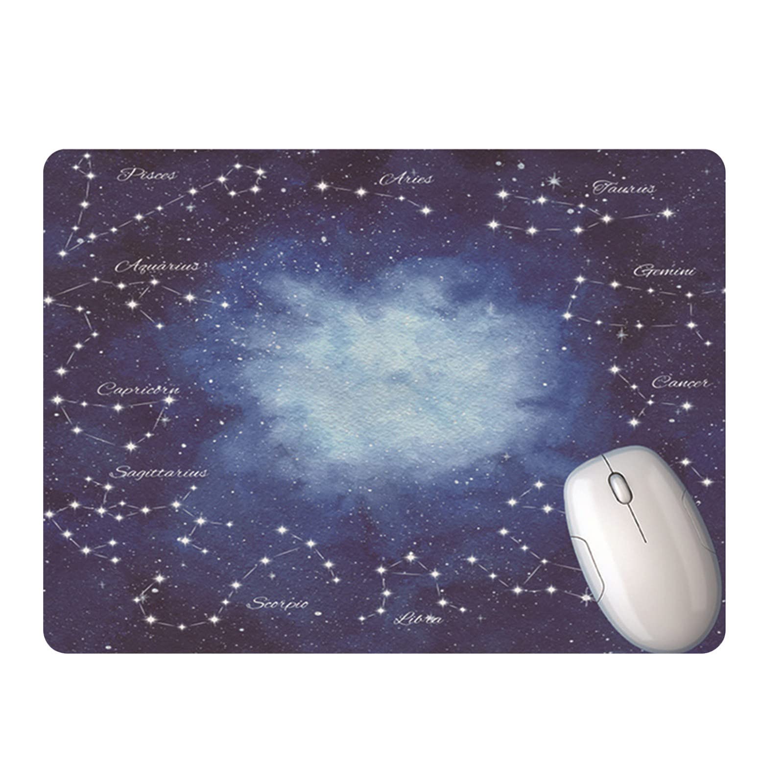 Ultra-Thin Non-Slip Gaming Mouse Pad with Smooth Surface - Starry Sky Design Desk Mousepad with Wrist Rest for PC & Laptop (10