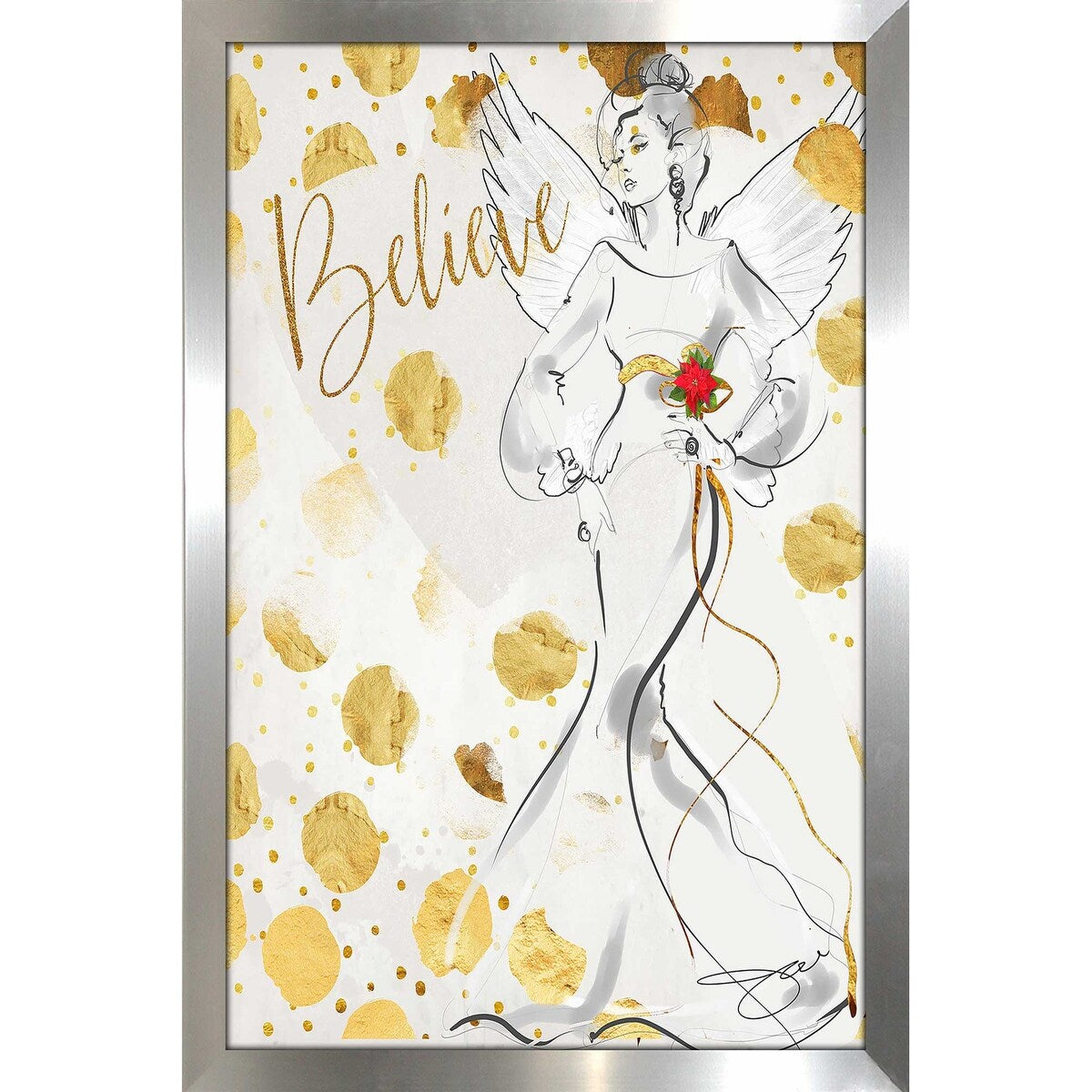 Jodi Print 'Angel Believe' Acrylic Wall Art - Inspirational Home Decor for Living Room, Bedroom & Office