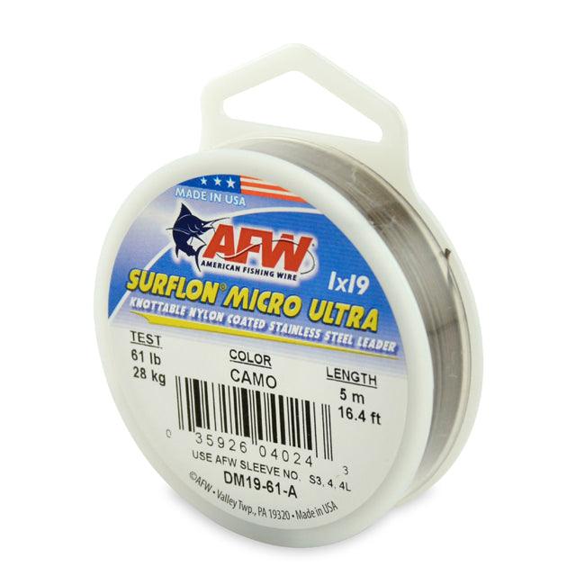 Surflon Micro Ultra Nylon Coated Stainless Steel Fishing Wire Leader - High Strength Saltwater & Freshwater Fishing Line for Bass, Trout, Pike | Perfect for Surfcasting, Trolling & Ice Fishing