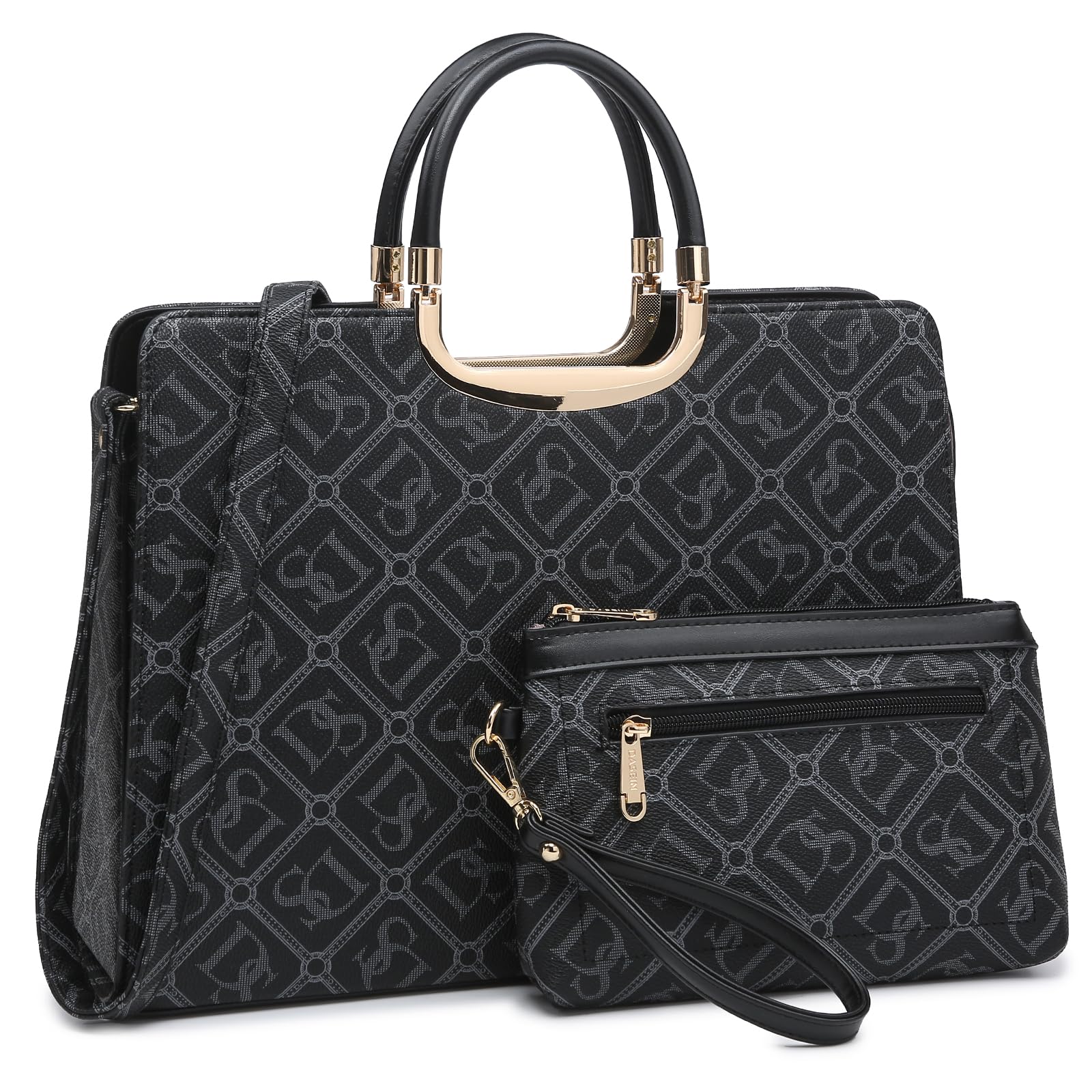 Stylish Women's Top Handle Shoulder Bag Tote Satchel Purse with Matching Wallet - Perfect for Work, Travel & Everyday Use