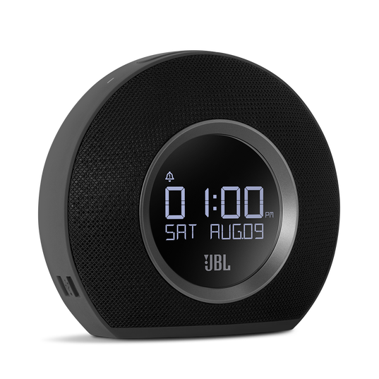 JBL Horizon Bluetooth Alarm Clock Radio with USB Charging Port & Ambient Light - Perfect for Bedroom, Office, and Travel Use