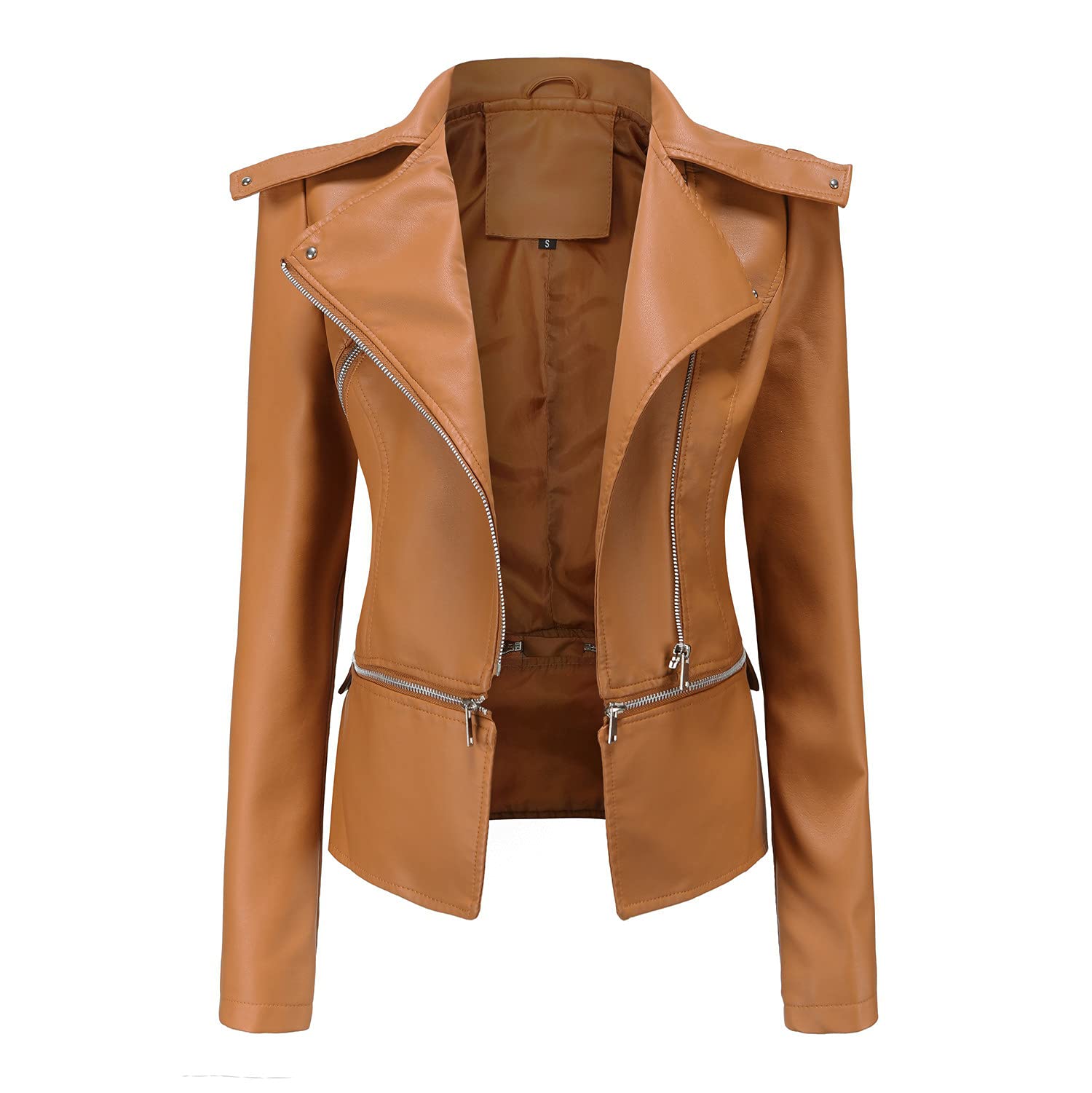 Women's Custom Tweed & Faux Leather Moto Jacket - Plus Size Biker Coat for Casual & Motorcycle Riding | Stylish Sports Blazer for Office & Outdoor Wear