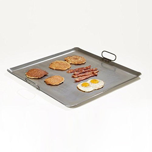 4 Burner Griddle Top for Outdoor Gas Grill - 23 x 23 Inch Stainless Steel Flat Top Griddle - Perfect for Backyard BBQs, Camping & Tailgating Parties