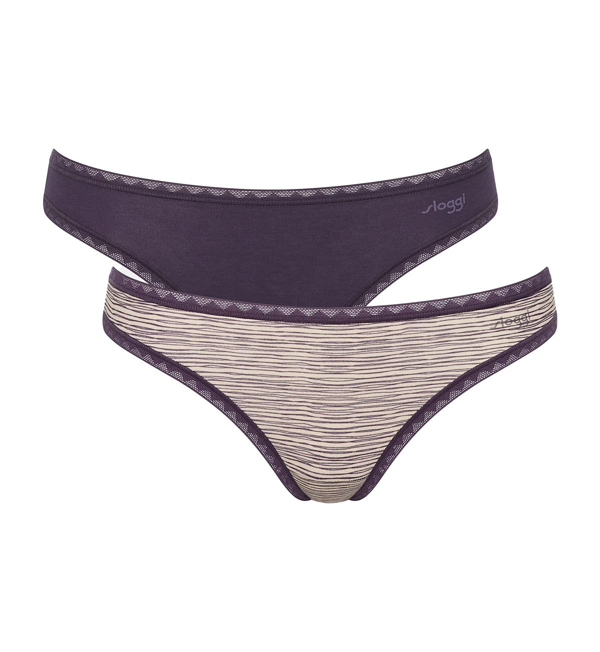 SLOGGI GO Brazilian Bikini Underwear 2-Pack - Comfortable Seamless Panties for Women, Perfect for Travel, Yoga & Everyday Wear