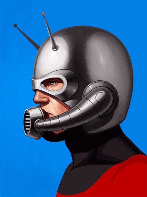 Ant-Man Wallet Size Poster by Mike Mitchell - Perfect for Marvel Fans, Home Decor & Gift Ideas