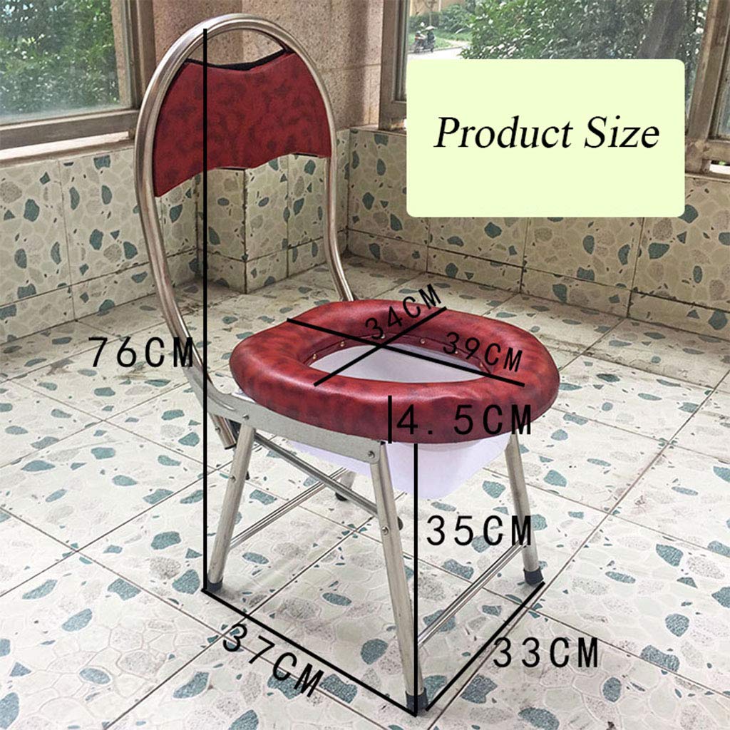 Foldable Shower Chair with Backrest & Non-Slip Legs - Portable Toilet Seat for Elderly, Disabled & Pregnancy Support - Ideal for Bathroom Safety & Bedside Commode Use