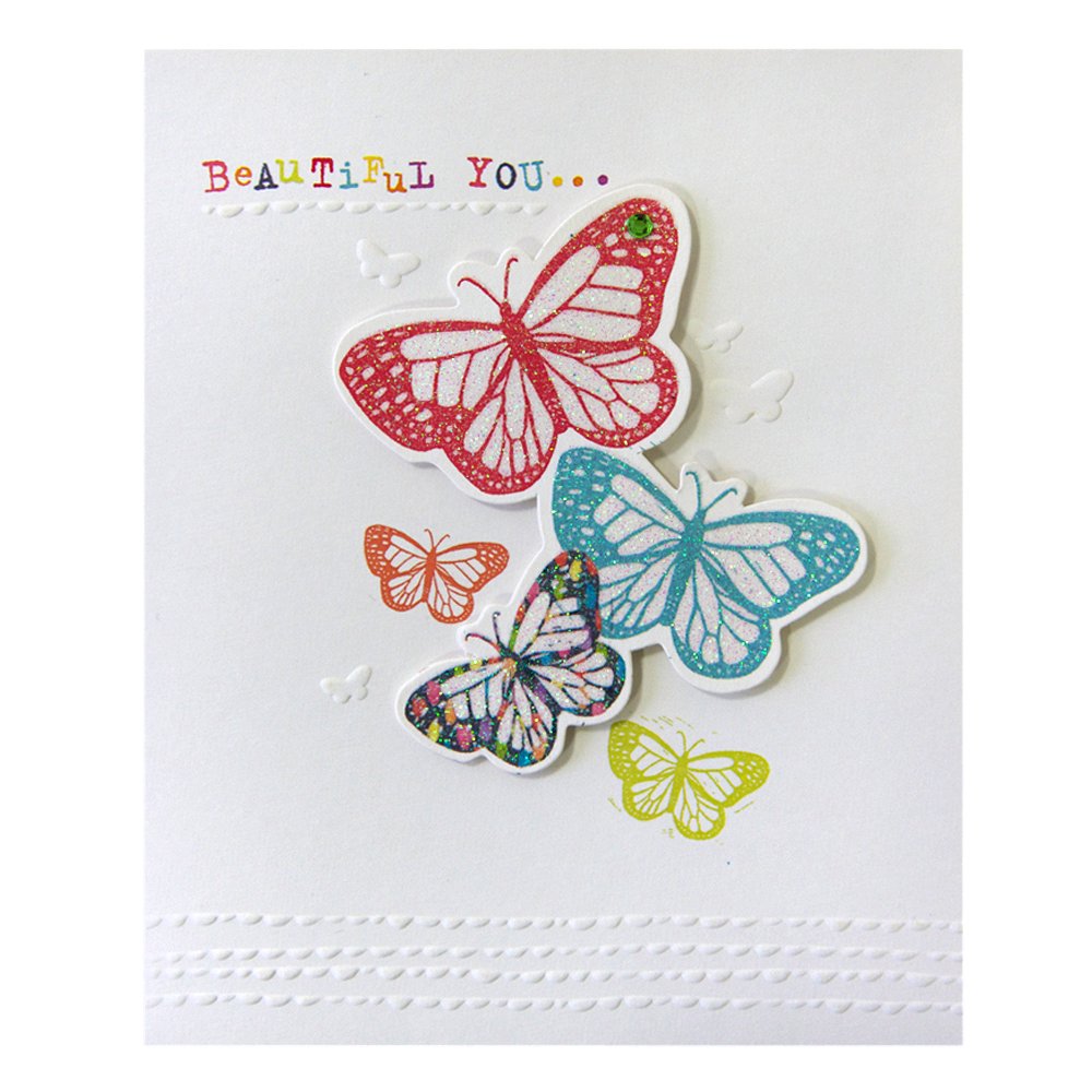 Hallmark 'Beautiful You' Birthday Card for Women - Elegant Floral Design, Perfect for Wives, Moms & Friends | Ideal for Birthdays, Anniversaries & Special Occasions