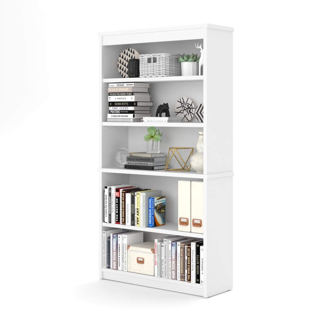 Bestar Universal 36W Bookcase in Chocolate Brown - Stylish Storage Solution for Living Room, Office & Bedroom Organization