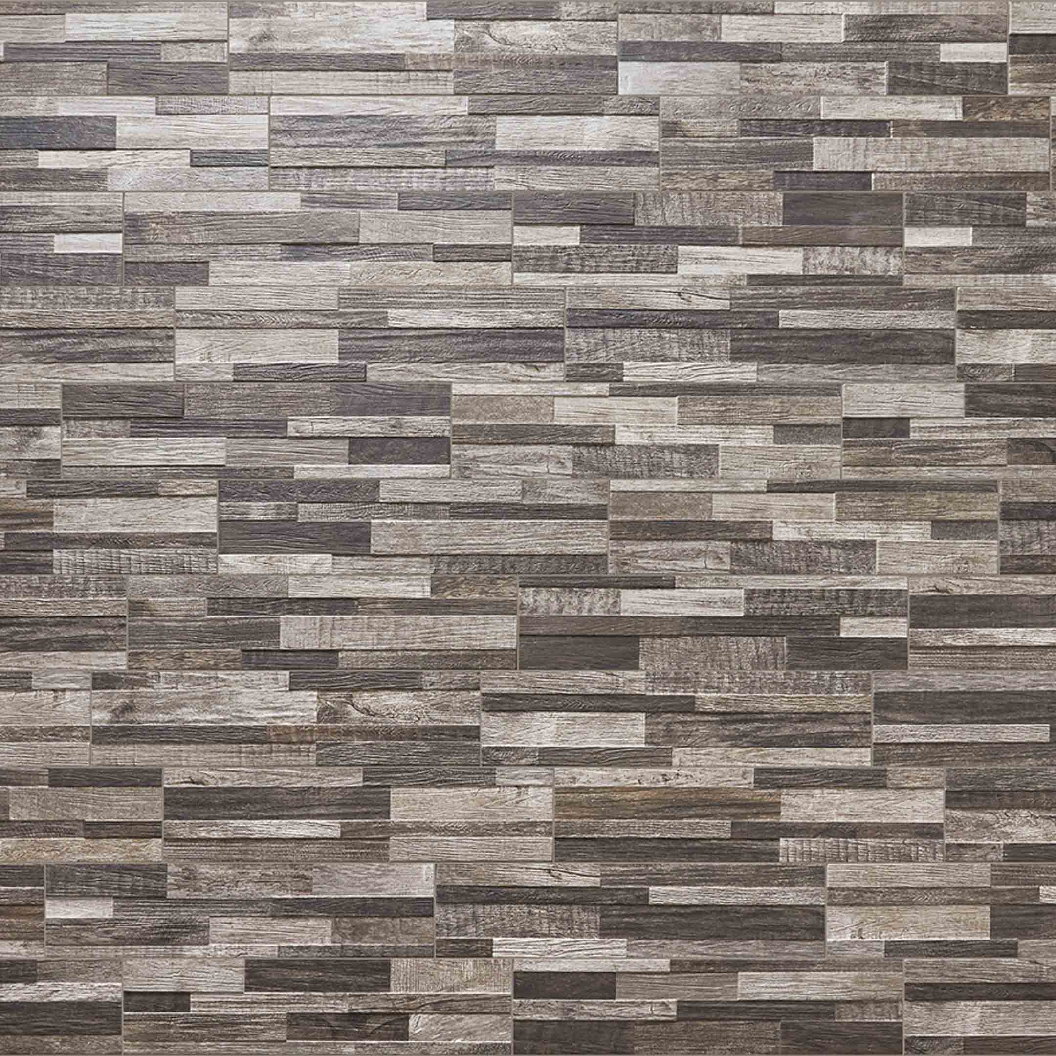 Inwood 3D Ledger Panel Wall Tile - Modern Textured Wood Wall Decor for Living Room, Bedroom & Office - Easy Peel & Stick Installation