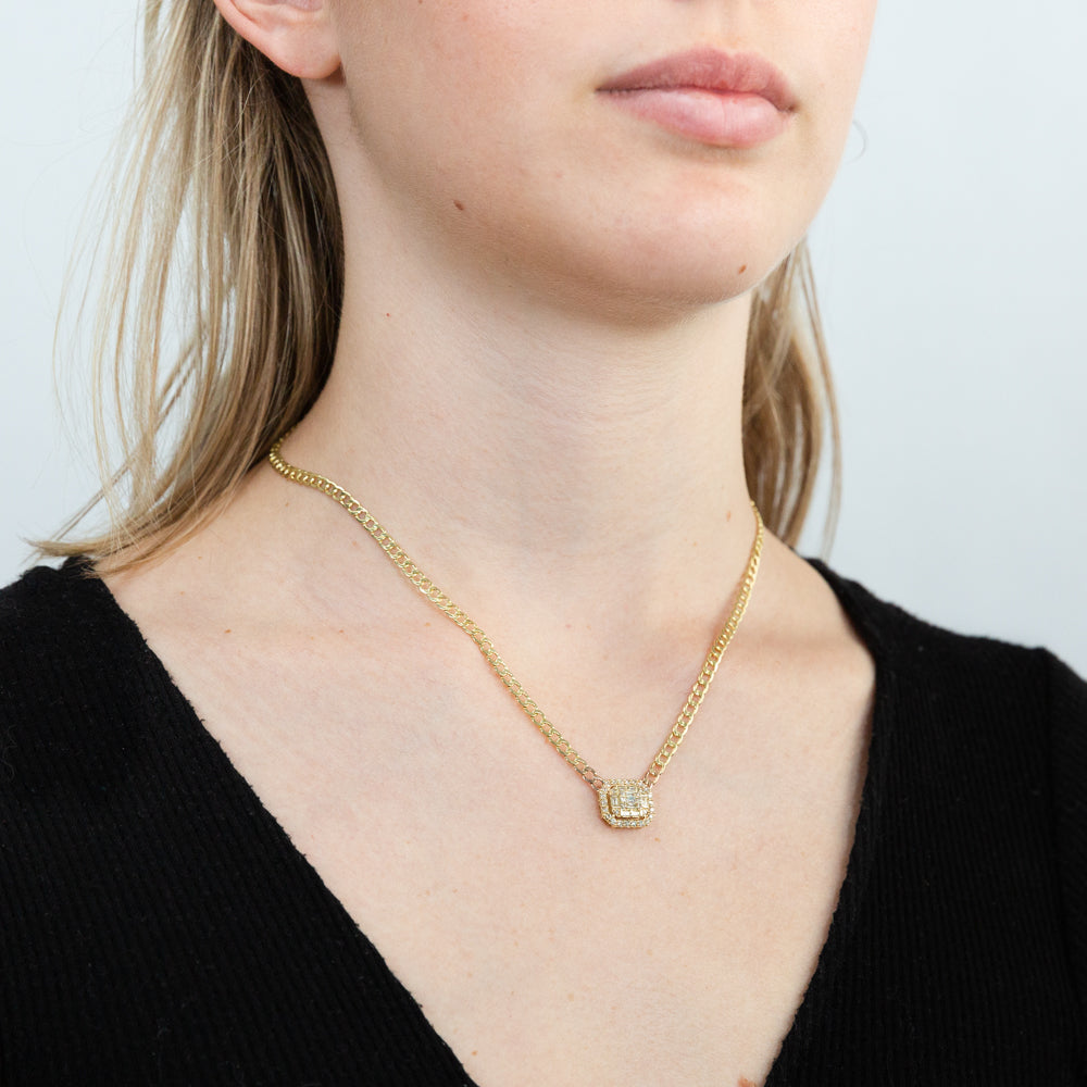 14ct Yellow Gold 1/2 Carat Diamond Pendant Necklace - 40cm Chain for Women - Elegant Jewelry Gift for Anniversary, Valentine's Day & Special Occasions