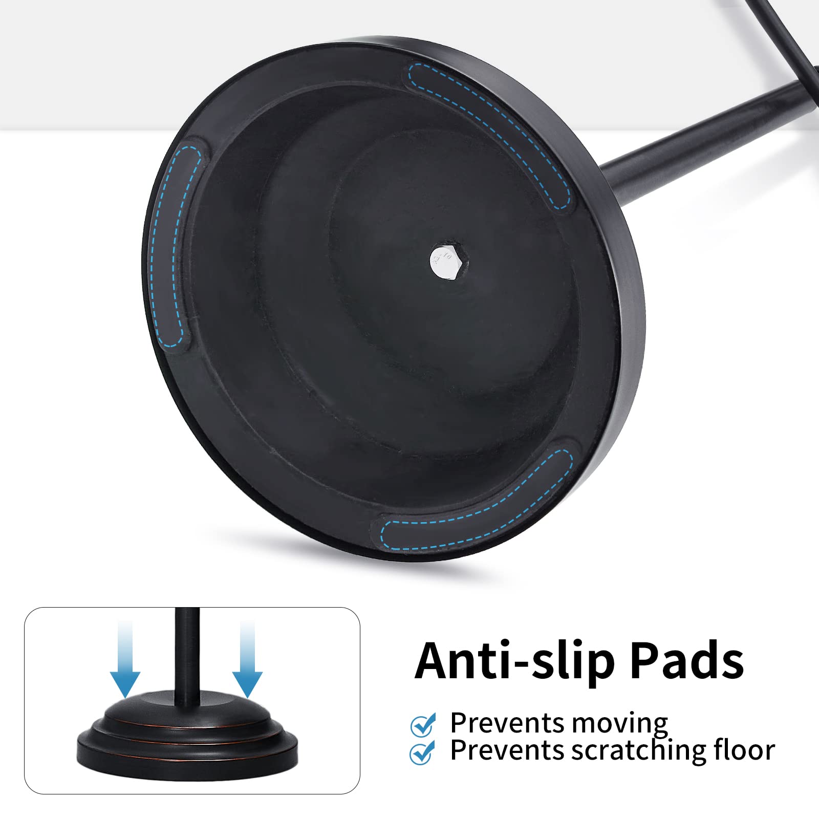 RUMOSE Free Standing Toilet Paper Holder Stand - Adjustable Floor Toilet Tissue Dispenser (12.4