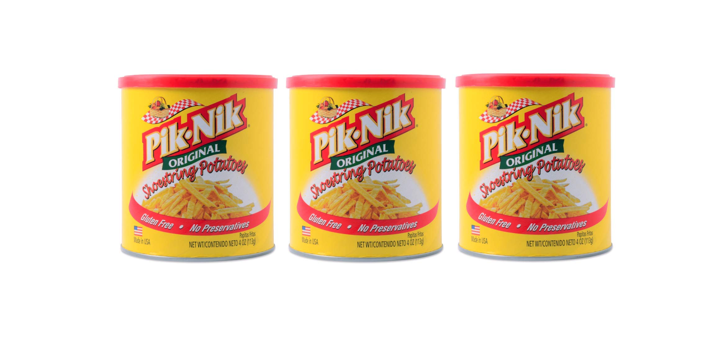 Pik-Nik Original Shoestring Potatoes 113g (3 Pack) - Crunchy Snack for Picnics, Parties & On-the-Go
