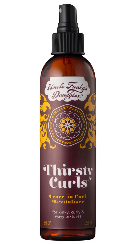 Uncle Funky's Daughter Thirsty Curls Leave-In Conditioner 8 oz - Hydrating Curl Cream for Natural Hair, Moisturizing & Frizz Control - Perfect for Daily Curly Hair Care Routine