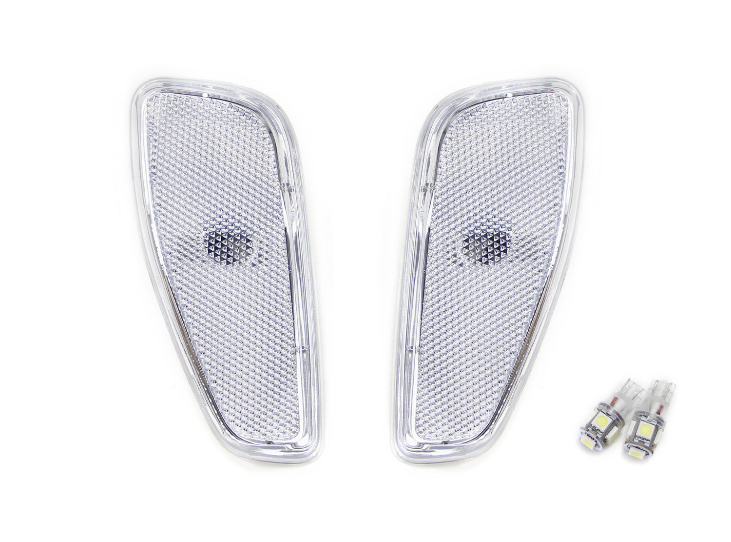 2015-2023 Jeep Renegade Clear Side Marker Lights with White LED Bulbs - Smoked Lens Turn Signal Lights Replacement for Daytime & Night Driving Safety