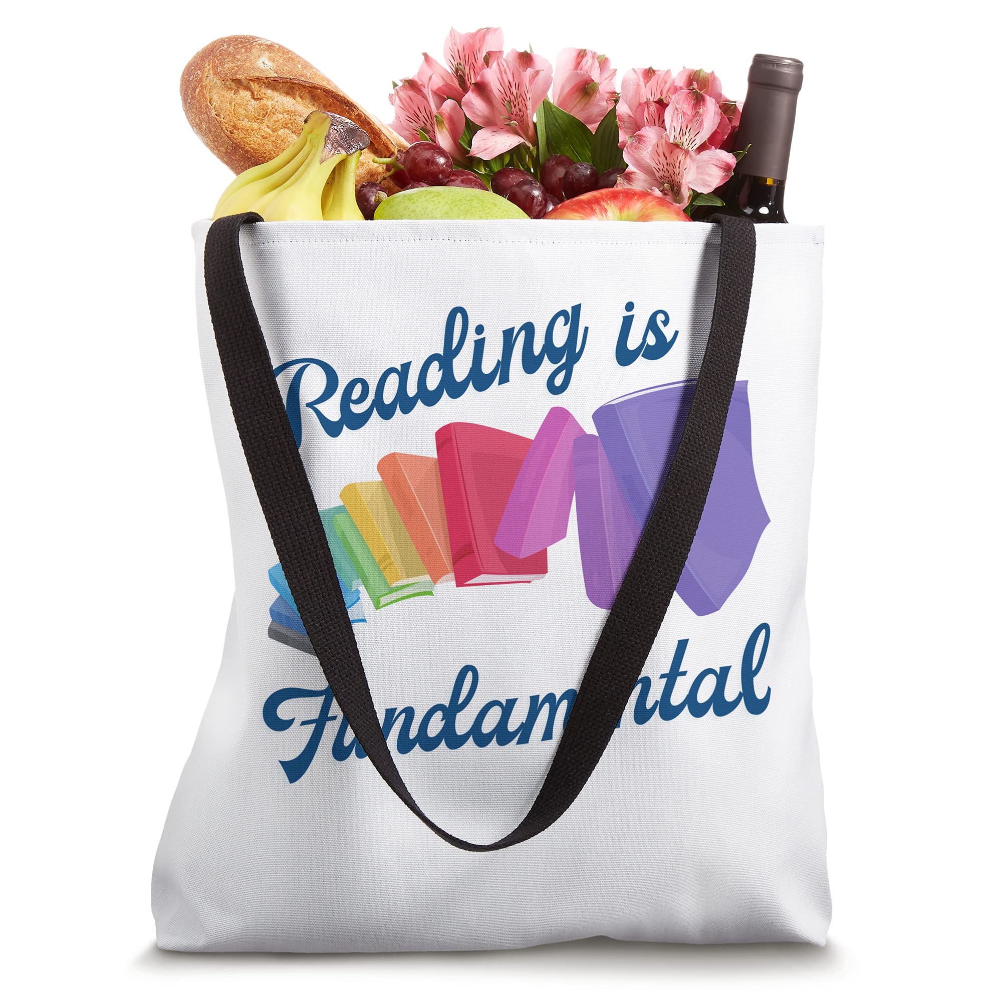 Reading is Fundamental Tote Bag - Durable Cotton Book Lover Tote for Library, School & Shopping - Perfect Book Club Gift & Everyday Carry Bag