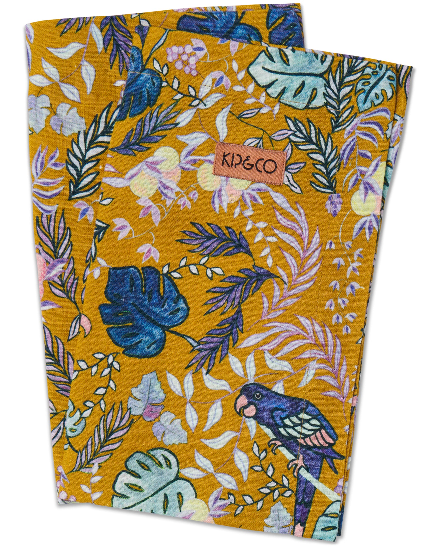 Premium Birds of Paradise Linen Napkin Set - 4-Piece Elegant Table Linens for Dinner Parties, Weddings & Home Decor