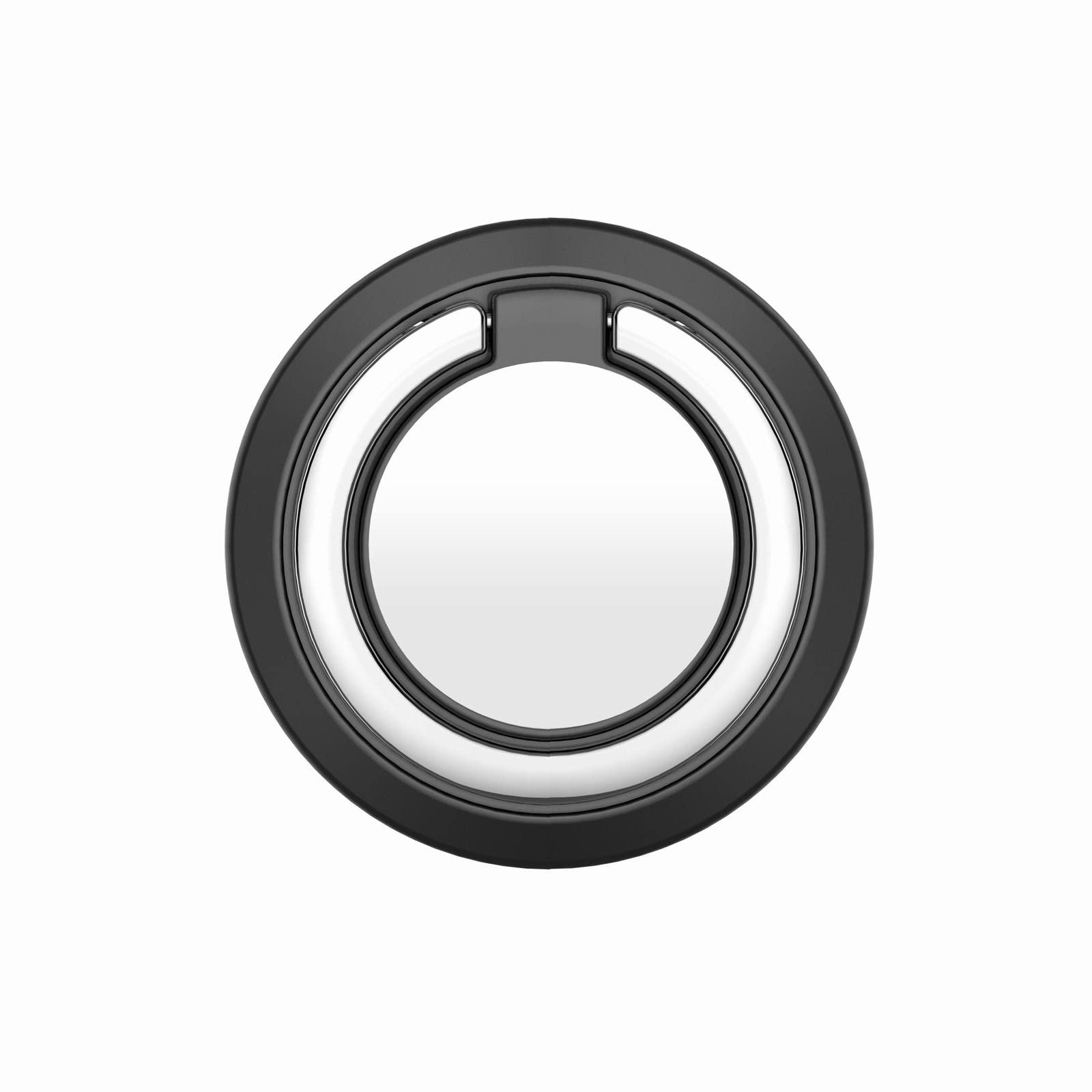 Magnetic Phone Holder with Ring Stand - 360° Adjustable Phone Mount for Bed, Desk & Car - Universal Phone Grip for iPhone, Samsung & More (Black) - Perfect for Hands-Free Viewing & Video Calls