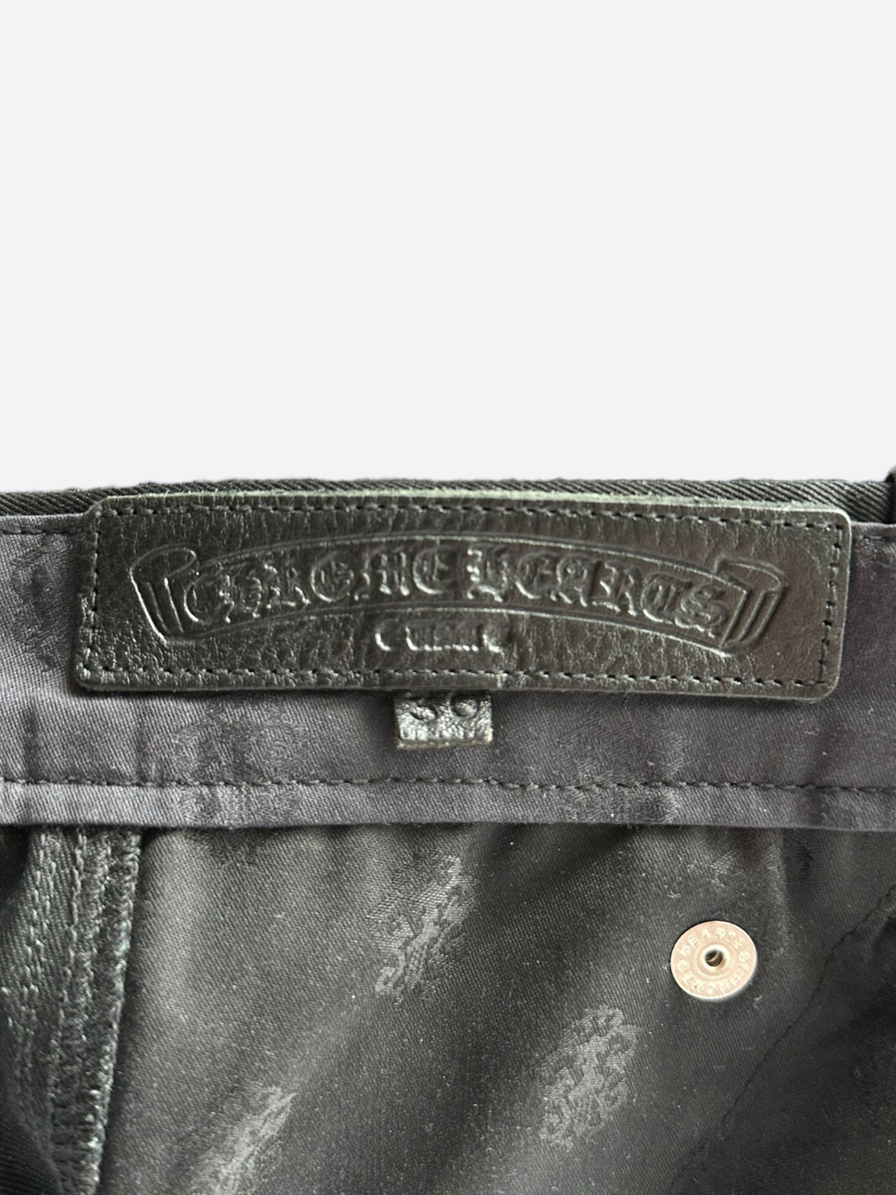 Chrome Hearts Black & Cheetah Cross Patch Carpenter Pants - Gothic Streetwear for Men, Edgy Fashion Statement | Perfect for Concerts, Night Out & Alternative Style