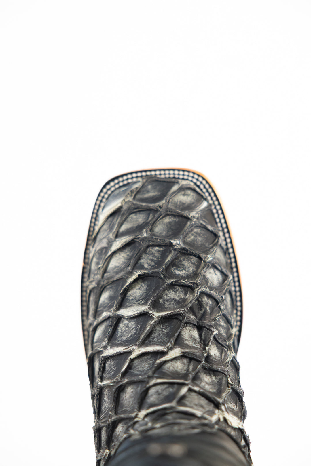 Prescott Pirarucu Exotic Leather Square Toe Cowboy Boots for Men - Western Riding, Country Dance & Outdoor Adventures