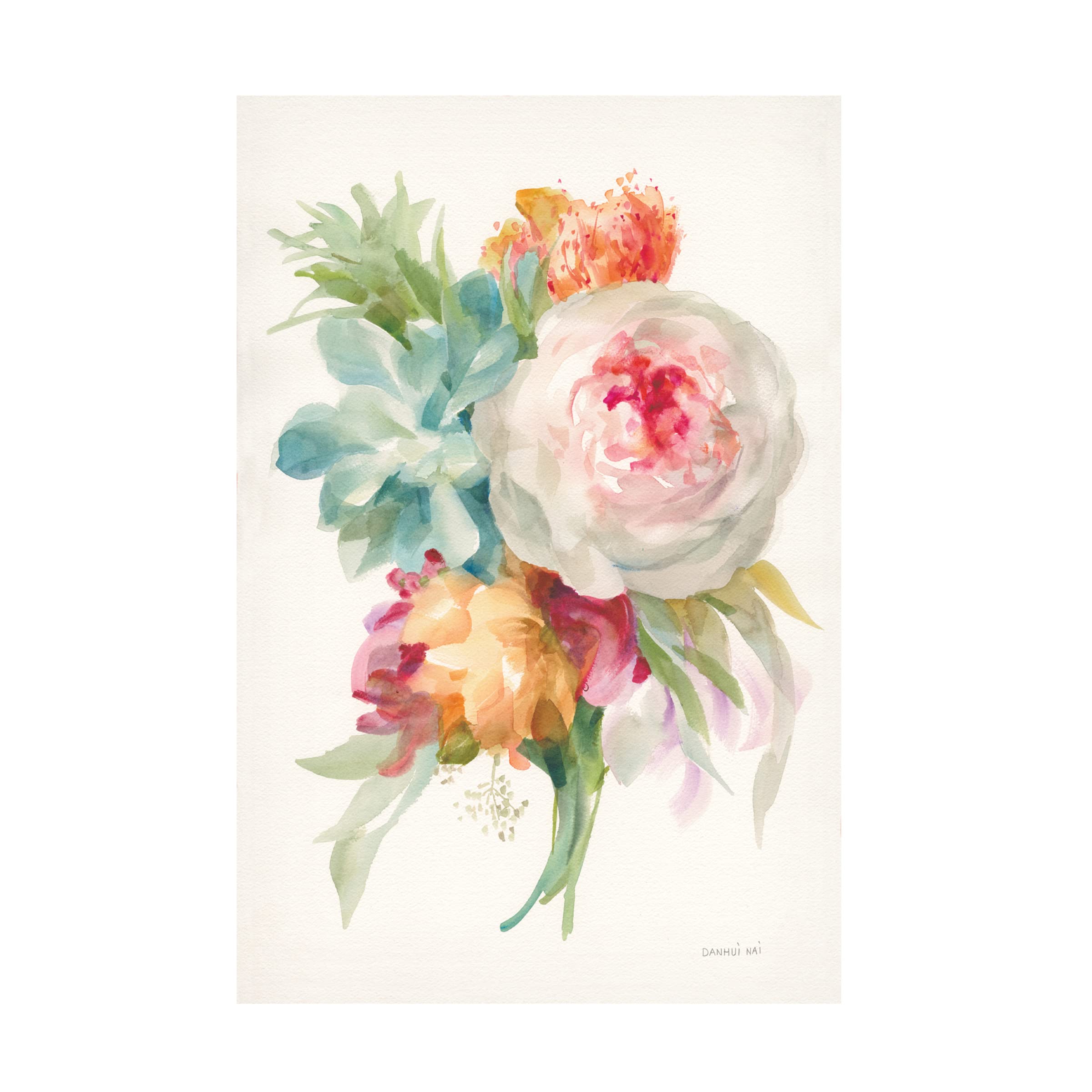 Michael Mullan Floral World Pink Canvas Art Print - 16x24 Inches Framed Wall Decor for Living Room, Bedroom & Office | Trademark Fine Art Collection