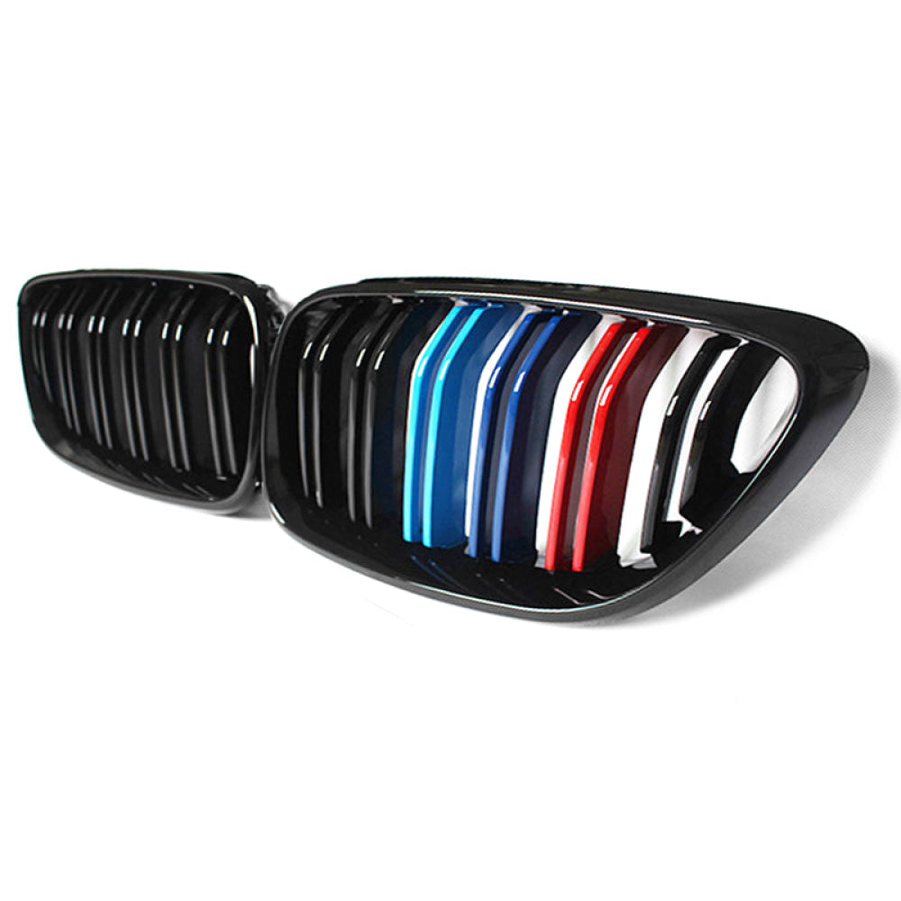 2014-2020 BMW 2 Series F22 F23 Black Kidney Grille Replacement | High Gloss ABS Plastic | Front Grille Upgrade for BMW 218i 220i 228i 230i M235i | Perfect for Car Enthusiasts & Performance Modifications